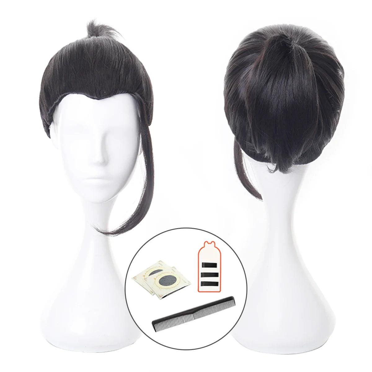 Halloweez Jujutsu Kaisen JJK Suguru Geto Cosplay Wig Synthetic Fiber Adjustable for Halloween Christmas Parties - Halloweez