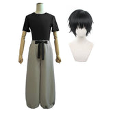 Halloweez Jujutsu Kaisen Fushiguro Toji Cosplay Wig Set with T-shirt and Pants - Ideal for Halloween and Christmas - Halloweez