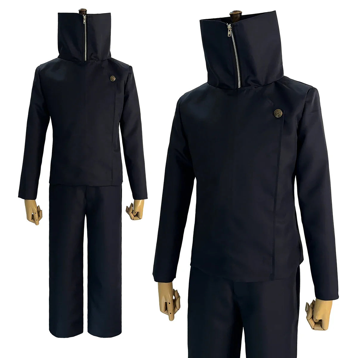 Halloweez Jujutsu Kaisen Inumaki Toge Cosplay Costume Set - Dark Blue Jacket, Pants, and Wig - Halloweez