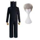 Halloweez Jujutsu Kaisen Inumaki Toge Cosplay Costume Set - Dark Blue Jacket, Pants, and Wig - Halloweez