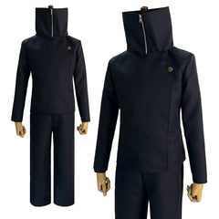 Halloweez Jujutsu Kaisen Inumaki Toge Cosplay Costume Set - Dark Blue Jacket, Pants, and Wig - Halloweez