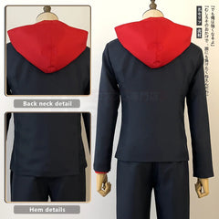 Halloweez Itadori Yuji Cosplay Outfit from Jujutsu Kaisen Anime with Wig, Jacket, Pants - Halloweez