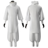 Halloweez Jujutsu JJK Manga Anime Kashimo Hajime Cosplay Costume with Blue Wig and White Top - Halloweez