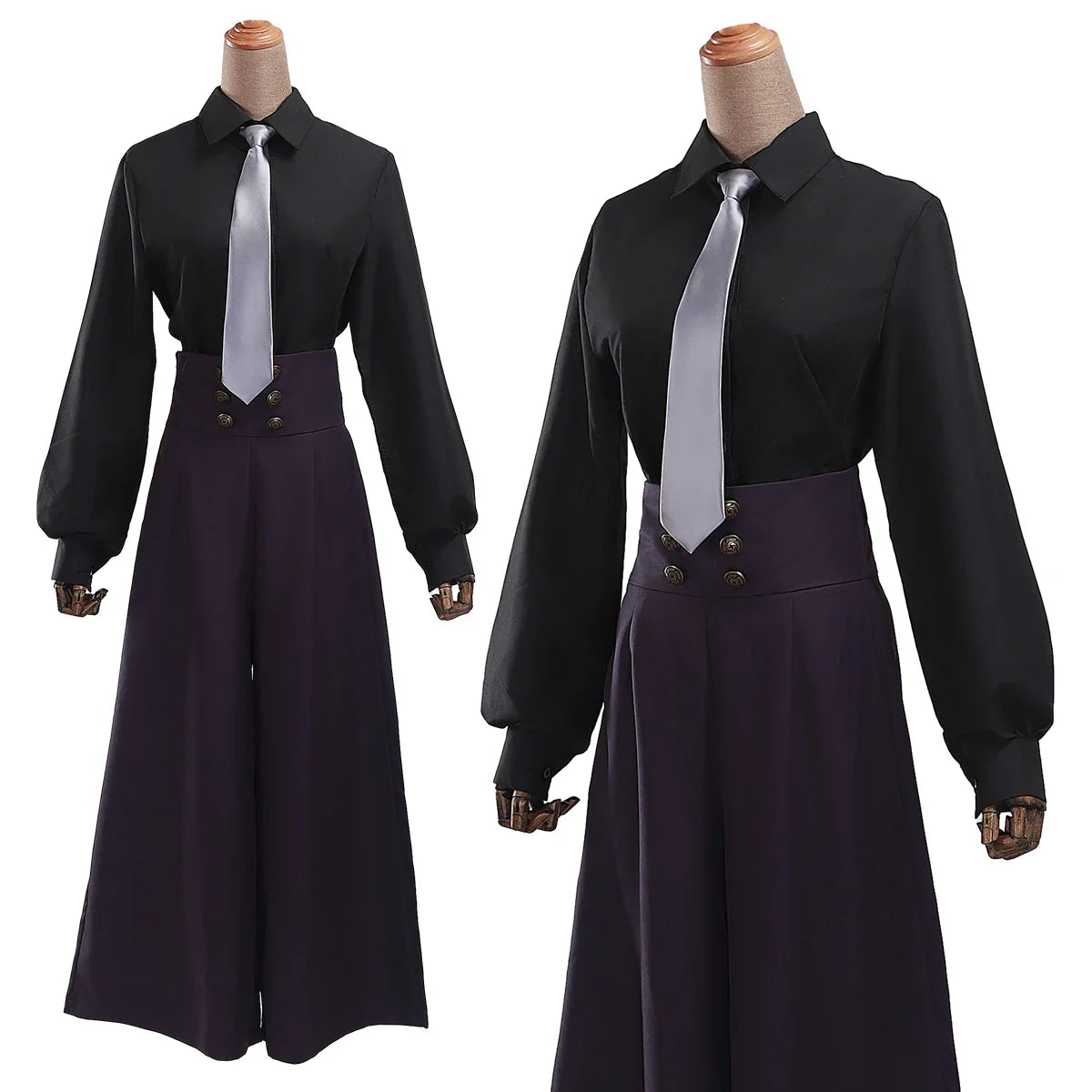 Halloweez Mei Mei Cosplay Costume - Black Shirt & Purple Pants Set - Halloweez