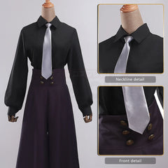 Halloweez Mei Mei Cosplay Costume - Black Shirt & Purple Pants Set - Halloweez