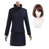 Halloweez Jujutsu Kaisen Shoko Ieiri Cosplay Costume with Wig, Jacket, and Skirt - Perfect for Halloween and Christmas Parties! - Halloweez