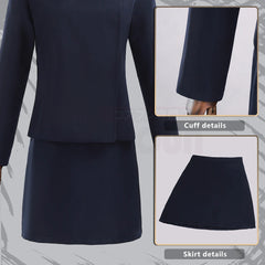 Halloweez Jujutsu Kaisen Shoko Ieiri Cosplay Costume with Wig, Jacket, and Skirt - Perfect for Halloween and Christmas Parties! - Halloweez