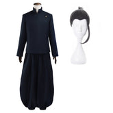 Halloweez Jujutsu JJK Manga Anime Cosplay Costume with Dark Blue Jacket, Pants, Uniform, and Rose Net for Halloween - Halloweez