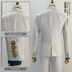 Halloweez Nanami Kento Cosplay Outfit - Jujutsu Kaisen Manga Anime Style Wig, Vest, Pants, Uniform Set - Halloweez