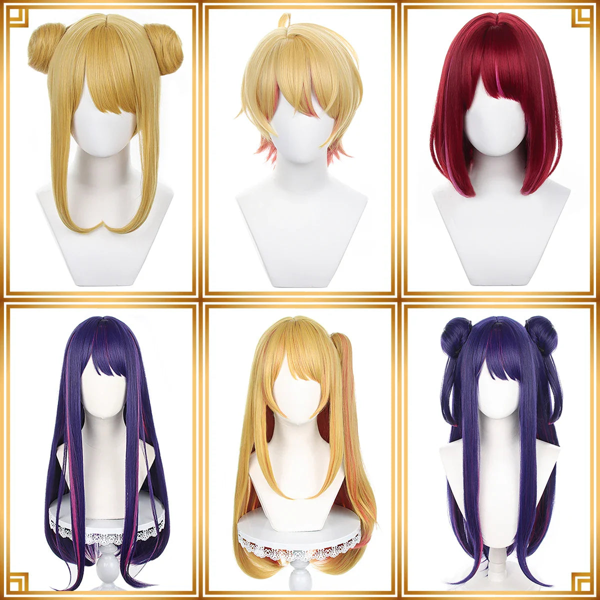 Halloweez Anime Ai Hoshino Ruby Hoshino Akua Hoshino Arima Kana Cosplay Wig - Synthetic Fiber, Heat Resistant - Halloweez