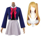 Halloweez Anime Rubii Ruby Hoshino Cosplay Costume Wig with School Uniform Dress - Perfect Sister Party Gift - Halloweez