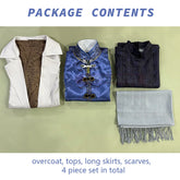 Halloweez Marius Cosplay Costume - King Coat Tang Suit with Long Skirt and Earring for Themed Events - Halloweez