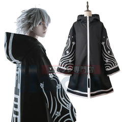 Halloweez Tokyo Anime Brahman Senju Kawaragi Cosplay Costume Jacket - Oversize Black with Golden Flowers - Halloweez