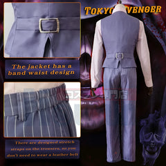 Embody Your Favorite Anime Character with Halloweez Tokyo Cosplay Costume Bonten Haruchiyo Sanzu 4PCS Sets - Halloweez