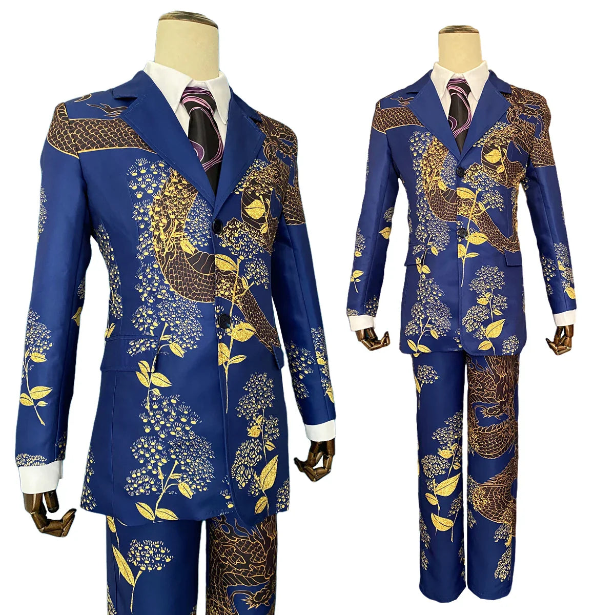 Halloweez Anime Cosplay Costume - Ken Ryuguji Draken Blue Dragon 5Pcs Set - Perfect for Halloween - Halloweez