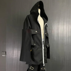 Halloweez Anime Cosplay Costume - Rindo Haitani Black Coat Hoodie for Men - Perfect for Casual and Themed Parties - Halloweez