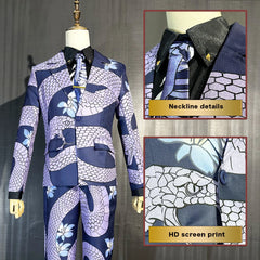 Halloweez Anime Cosplay Costume - Rindo Haitani Snake Suit in Purple for Casual and Holiday Fun - Halloweez