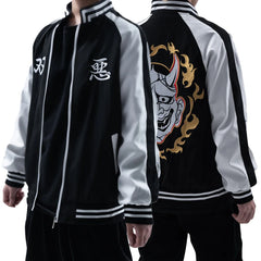 Halloweez Anime Costume Souta Nahoya Kawata Jacket with Smiley and Angry Embroidery - Casual Wear Halloween Gift - Halloweez