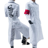 Halloweez Tokyo Anime Seishu Inui Cosplay Costume - Black Dragon with White Embroidery Coat & Pants - Halloweez