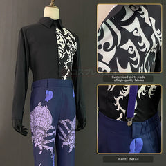 Halloweez Anime Ran Haitani Cosplay Costume - Spider Suit, Shirt, Tie, Gloves - Perfect for Daily Wear and Special Occasions - Halloweez