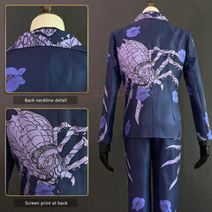 Halloweez Anime Ran Haitani Cosplay Costume - Spider Suit, Shirt, Tie, Gloves - Perfect for Daily Wear and Special Occasions - Halloweez