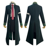 Halloweez Anime Cosplay Costume - Tasuku Tsubakino Wig with Green Trench Coat & White Shirt - Halloweez
