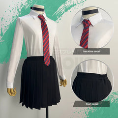 Halloweez Anime Cosplay Costume - Tasuku Tsubakino Wig with Green Trench Coat & White Shirt - Halloweez