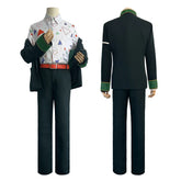 Stylish Anime Kiryu Mitsuki Cosplay Costume Set with Green Jacket, Pants, Shirt, and Belt for Cosplay Conventions - Halloweez