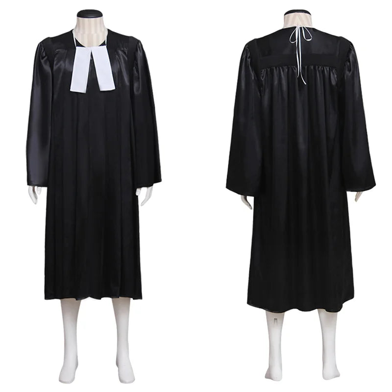 Epic Medieval Judge’s Black Robe Cosplay Costume - Halloween Carnival Outfit for Adults | Halloweez Series - Halloweez