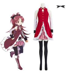 Halloweez Kyoko Sakura Cosplay Magical Girl Costume Women's Sexy Uniform Skirt Combat Dress Suit for Halloween Carnival Party Comic Con Gown - Halloweez