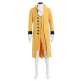 Men's Halloweez Victorian Rococo Noble Steampunk Costume - Elegant Yellow Frock Coat & Waistcoat - Halloweez
