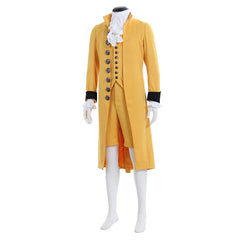 Men's Halloweez Victorian Rococo Noble Steampunk Costume - Elegant Yellow Frock Coat & Waistcoat - Halloweez