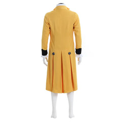 Men's Halloweez Victorian Rococo Noble Steampunk Costume - Elegant Yellow Frock Coat & Waistcoat - Halloweez