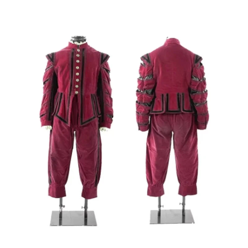King Henry VIII Renaissance Costume - Tudor Elizabethan Red Outfit for Men | Halloweez Medieval Series - Halloweez