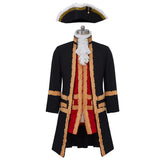Halloweez Men's 18th Century Colonial Officer Uniform - Authentic Victorian Regency Outfit - Halloweez