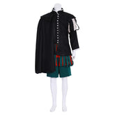 Elegant Halloweez Victorian Renaissance Costume - King’s Medieval Suit with Cloak for Men - Halloweez