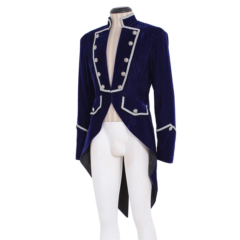 Men’s Gothic Steampunk Tailcoat - Victorian Era Themed Halloween Cosplay Trench Frock Coat | Halloweez - Halloweez