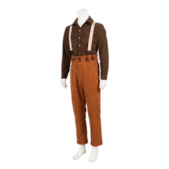 Halloweez Titanic Jack Dawson Cosplay Costume Men's Shirt and Overalls Set for Halloween and Carnival - Halloweez