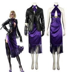 Halloweez Nina Williams Cosplay Costume for Women - Sexy Dress and Jacket Full Set for Battle Suit - Halloweez