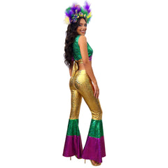 2026 Carnival Party Set, Retro Disco Shiny Costume, Halloween Shiny Performance Outfit, Vintage Disco Party Suit - Halloweez