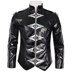 Michael Jackson Cosplay Costume, Black Punk Leather Jacket