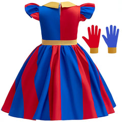The Amazing Digital Circus Pomni Cosplay Dress, Custom Kids Costume for Halloween & Children Show