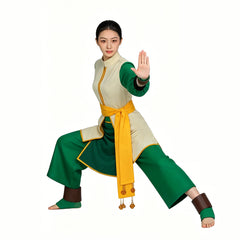 Avatar The Last Airbender Legend of Korra Toph Beifong Cosplay Costume Traditional Training Outfit Full Set - Halloweez