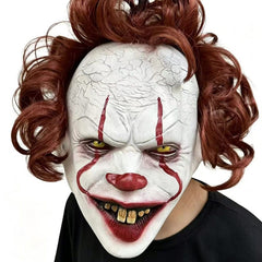 Pennywise IT Clown Latex Mask, Custom Prop for Halloween & Cosplay Party