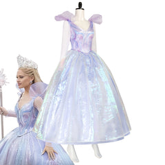 Glinda the Good Witch Cosplay Costume – Wicked Movie-Inspired Elegant Dress for Women - Halloweez