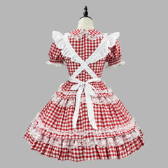 Sweet Gingham Maid Cosplay Costume, Custom Made for Halloween & Comic Con