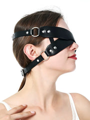 Women Faux Leather Blindfold Mask, Custom for Halloween & Cosplay Party