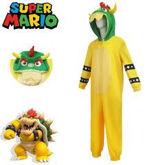 Super Mario Bowser Cosplay Onesie Custom for Halloween Cartoon Party Comic Con