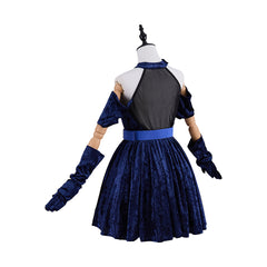Alien Stage Mizi Cosplay Costume, Dark Blue Velvet Dress, Custom Stage Outfit