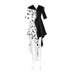 Cruella de Vil 101 Dalmatians Cosplay Dress,Custom‑Made,Halloween Stage